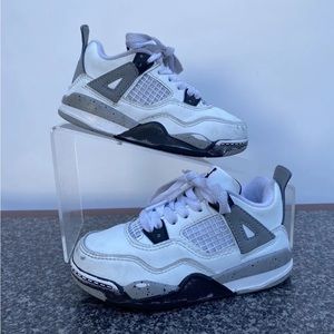 Nike Air Jordan 4 Retro OG White Cement Size Toddler 10C 836016-192.